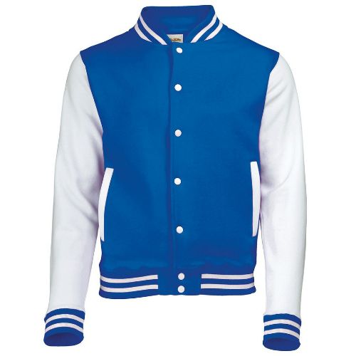 Awdis Just Hoods Varsity Jacket Royal Blue/White